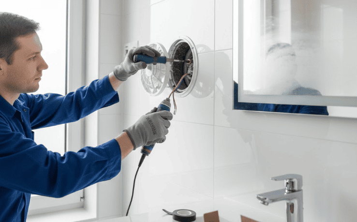 Замена вытяжки вентилятора в ванной в Минске